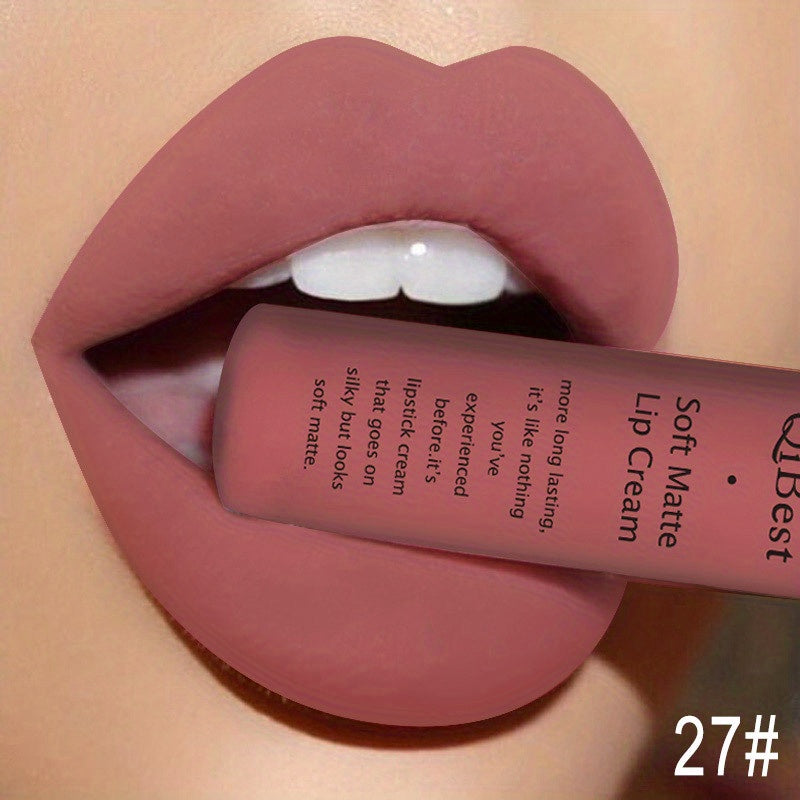 Liquid Lipstick Waterproof Matte Nude Lipstick Pigment Red Long Lasting Lip Gloss Women Makeup Lip Gloss