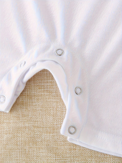 Adorable I LOVE My Big Sister Letter Print Summer Short Sleeve Quadrangle Jumpsuit Bodysuit - Soft, Comfortable & Breathable Baby Clothes - Perfect Pregnancy Gifts for Proud Big Sisters