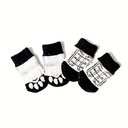 Keep Your Furry Friend Safe with 4pcs Pet Socks for Dogs & Cats!