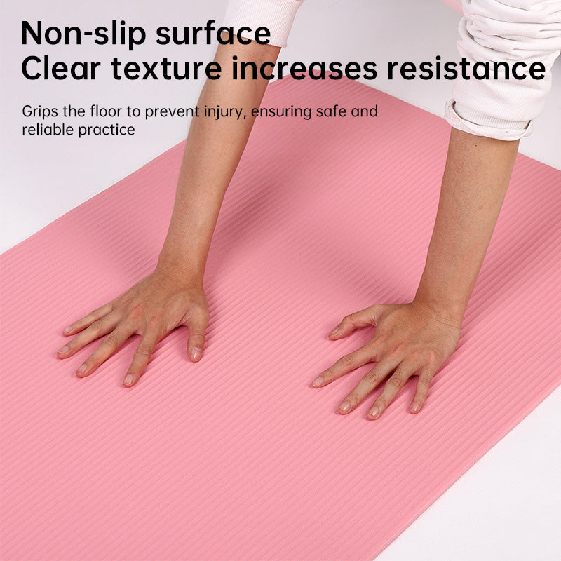 Extra-long mat: 200cm×80cm×20mm. For yoga, fitness, gym, home Pilates & floor sleeping.