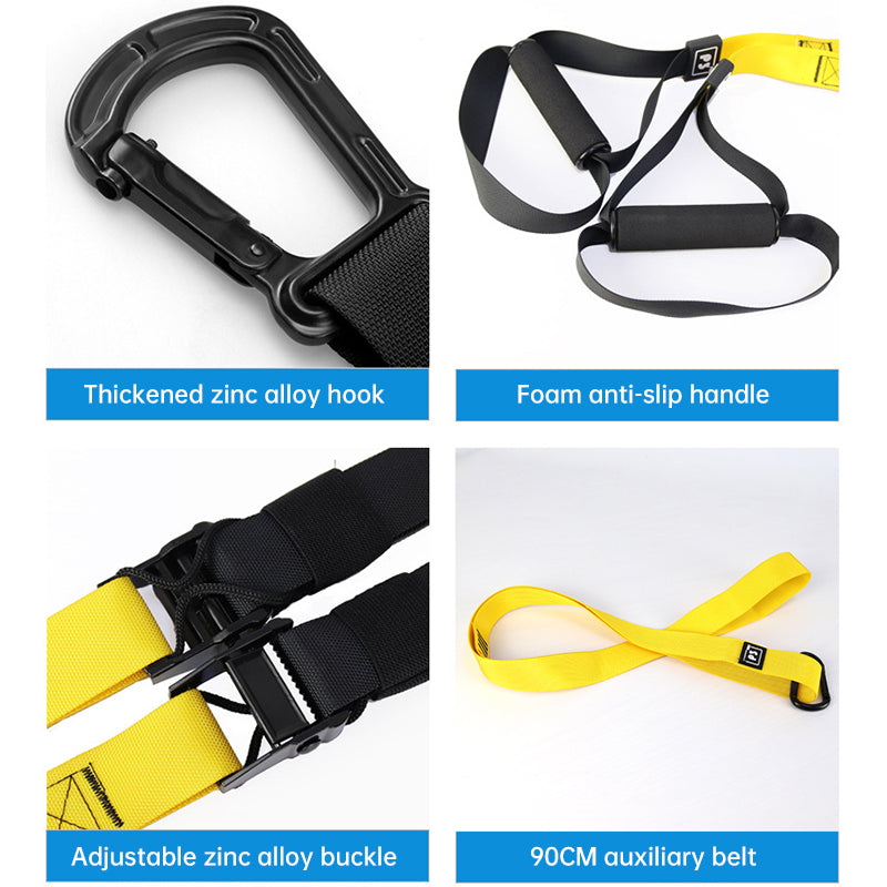 Suspension Training Strap - Adjustable, Wall Mount, Professional (TRX-style)