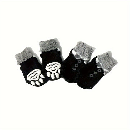 Keep Your Furry Friend Safe with 4pcs Pet Socks for Dogs & Cats!