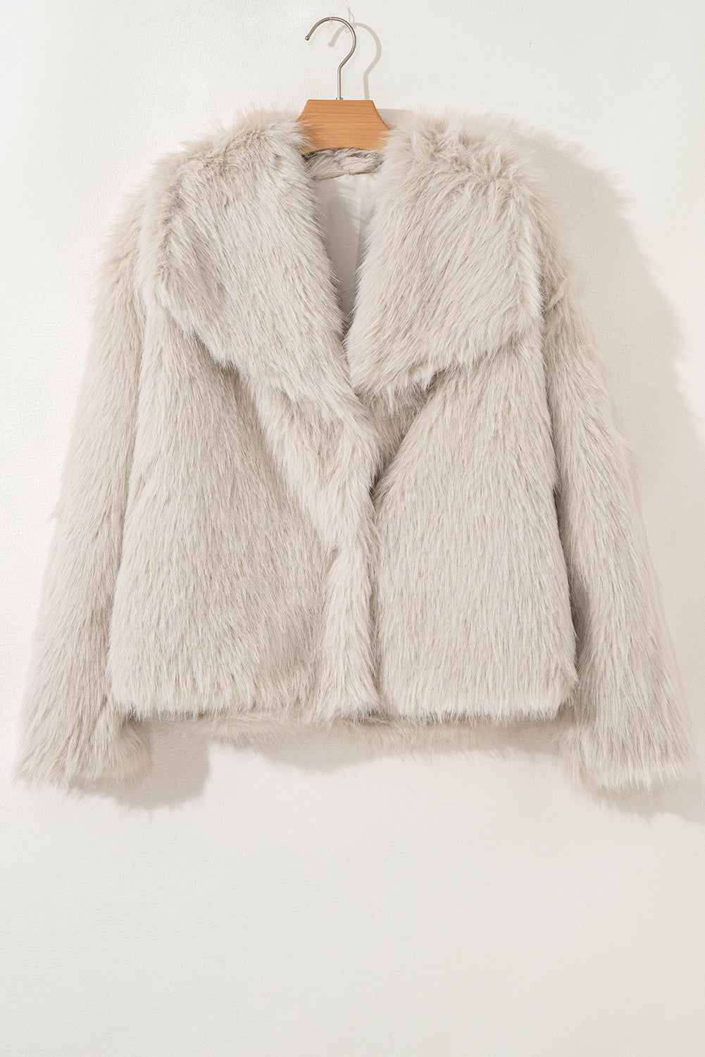 Jet Stream Luxurious Faux Fur Large Collar Winter Coat
