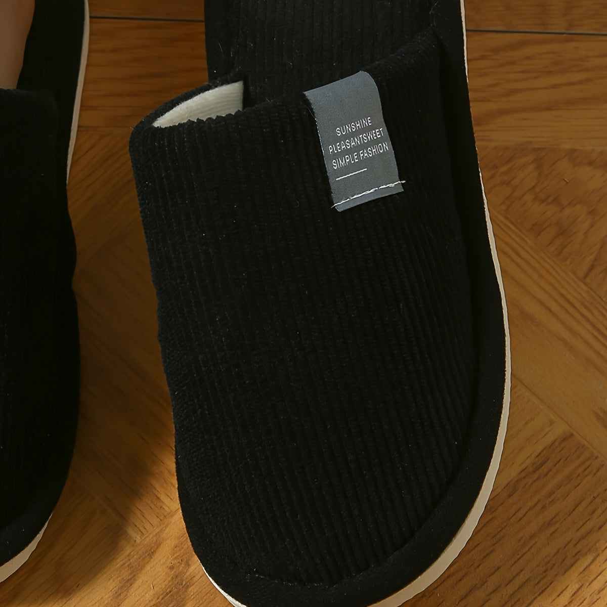 1 Pair Women'S Plush Lined Slip-On Slippers - Soft Fabric with TPR Sole, Comfortable Indoor Home Shoes, Round Toe, All-Season Use, Perfect Gift Idea, Cozy Home Slippers | Plush Lined Slippers | EVA Sole Slippers