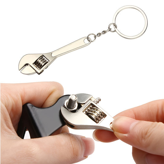 1pc 11.5cm/4.6inch Mini Wrench Tool Keychain Wrench Key Ring Pendant Keychain Creative Mini Activity Wrench Keychain Wrench Keychain