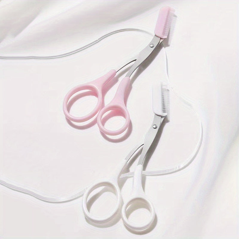 Stainless Steel Eyebrow Shaping Cut Scissors Comb Hair Remover Beauty Tool (Eyebrow Scissors)
