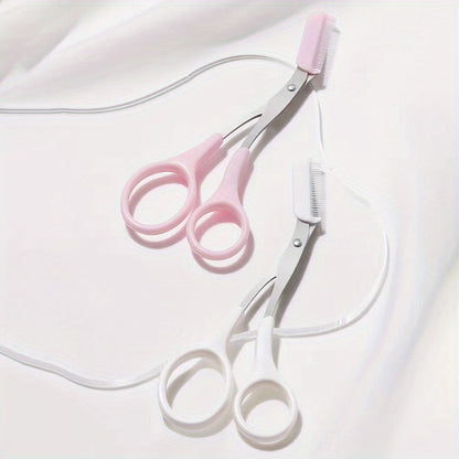 Stainless Steel Eyebrow Shaping Cut Scissors Comb Hair Remover Beauty Tool (Eyebrow Scissors)