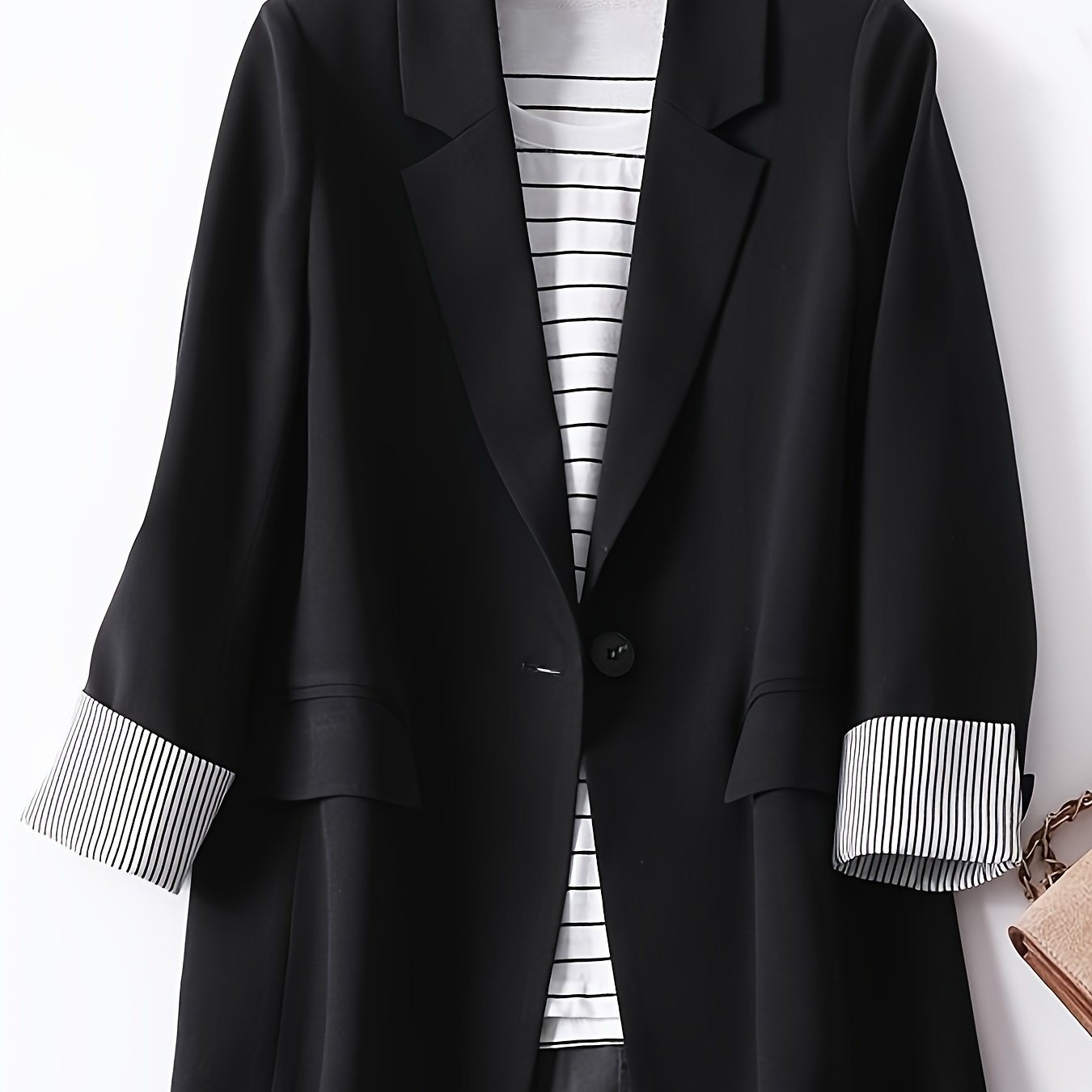 Internet Celebrity Women's Loose-Fit Casual Jacket for Spring and Autumn, Small Suit Top