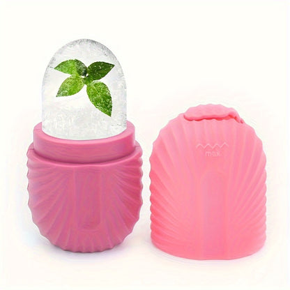 Ice Face Roller, Ice Roller for Face & Eye Puffiness Relief, Facial Massager Contour And Enhance Skin Care & Glow, Ice Facial Roller Mold Cube, Reusable & Leakproof, Facial Massage, Skin Care