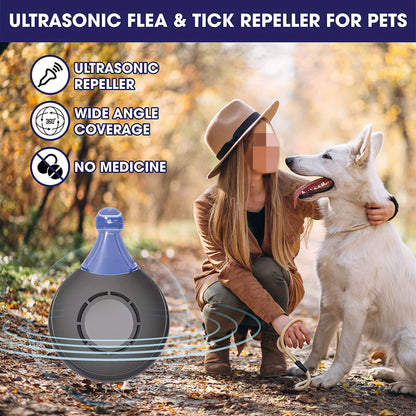 Ultrasonic Flea & Tick Repeller For Pets - Mosquito Repellent - Bug Repellent - Insect Repellent - Ultrasonic Pest Repeller - Flea And Tick Prevention For Cats & Dogs - Dog Flea & Tick Control The Flea Collar Will Protect You