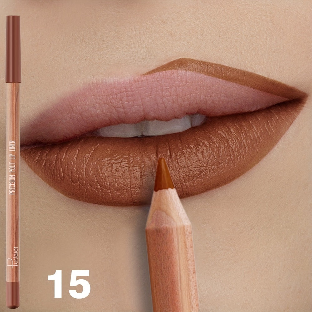 1pc Matte Lipstick & Liner Pen, Waterproof, Long-Lasting, Non-Stick, Berry Shades for All Skin Types, Makeup Pencils for Women, Pudaier