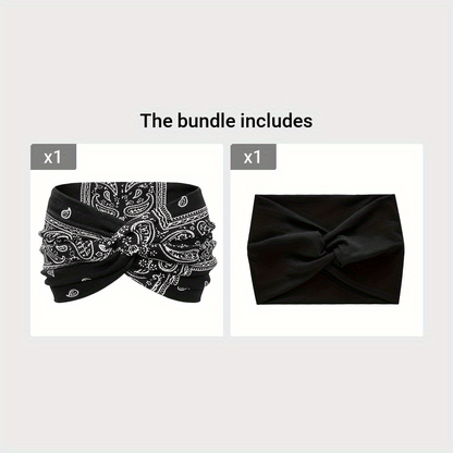 1pc Elegant Leopard Print Knitting Sports Headband - Stretchy, Sweat-Absorbing, Minimalist Design for Women - Perfect for Yoga, Fitness, and Valentines Day Festival