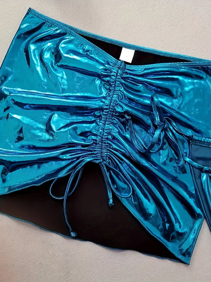 24 European and American Cross-border Bikini Set Sexy Slim Fit Glitter Fabric Nightclub Bikini Hot Selling