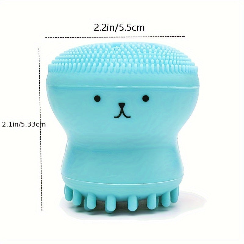 Exfoliating Facial Cleaning Scrubber Brush, Octopus Shape Silicone Miniature Face Deep Clean Tool, Face Massage Scrub Brush, Manual Face Washing, Fit For Daily Skin Care