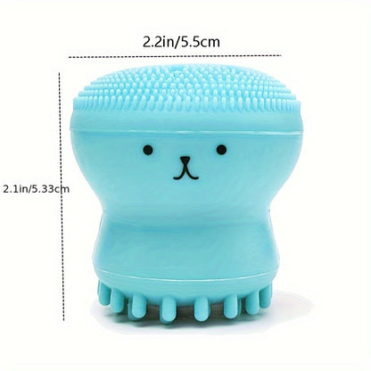 Exfoliating Facial Cleaning Scrubber Brush, Octopus Shape Silicone Miniature Face Deep Clean Tool, Face Massage Scrub Brush, Manual Face Washing, Fit For Daily Skin Care