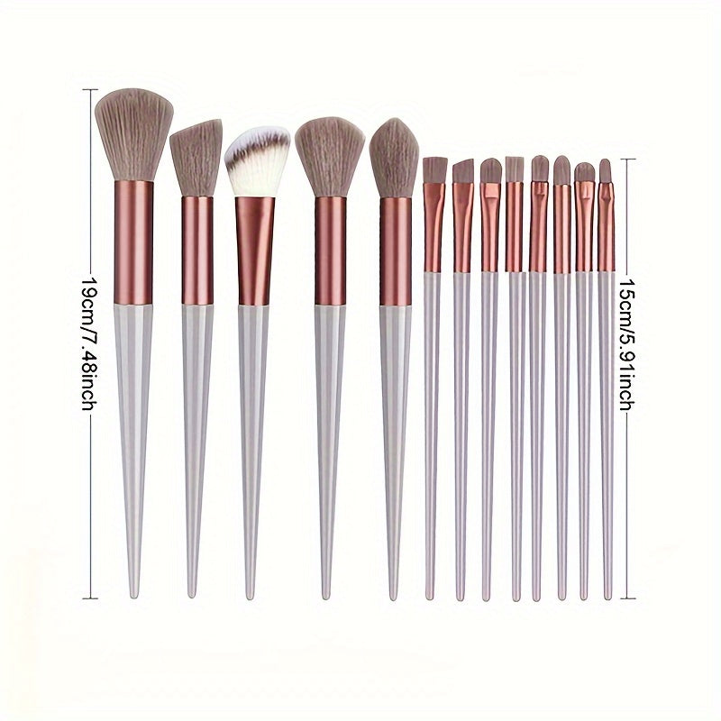 13 Pcs Soft Makeup Brush, For Foundation Blending, Eye Shadow Application, Kabuki Blending Beauty Tools