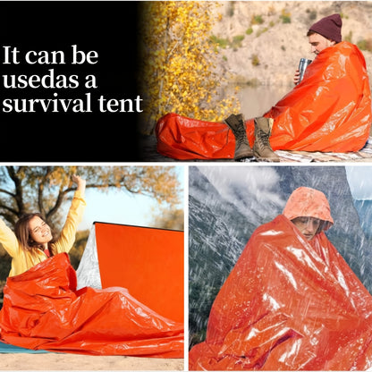 2-Pack Ultra-Lightweight Emergency Sleeping Bags - Insulated Waterproof Bivy Sacks for Camping, Hiking - Durable Portable Survival Blanket Ideal for Outdoor Adventures
