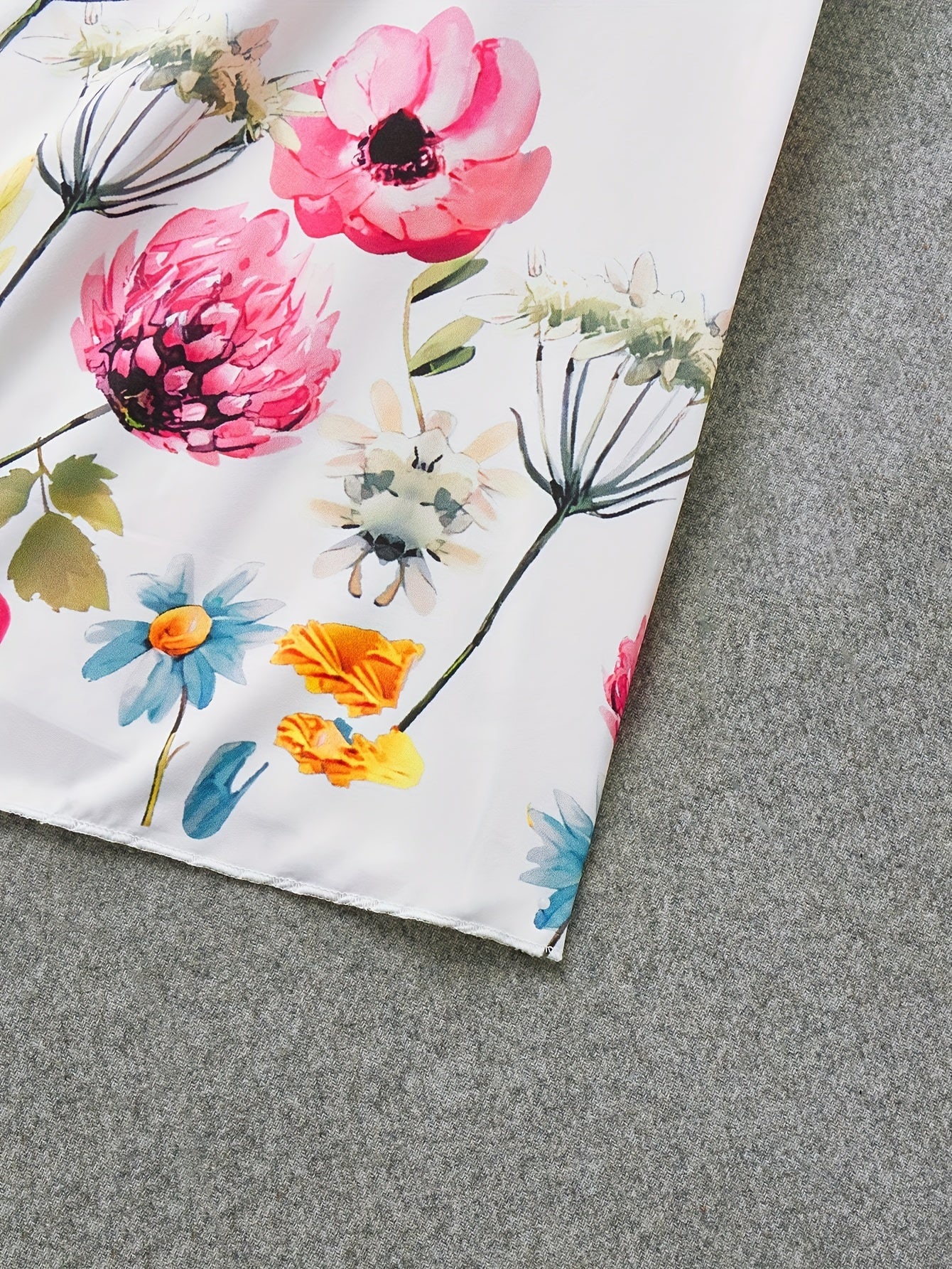 Floral Print Off Shoulder Dress, Elegant Short Sleeve Elastic Trim Dress For Spring & Summer, Women's Clothing