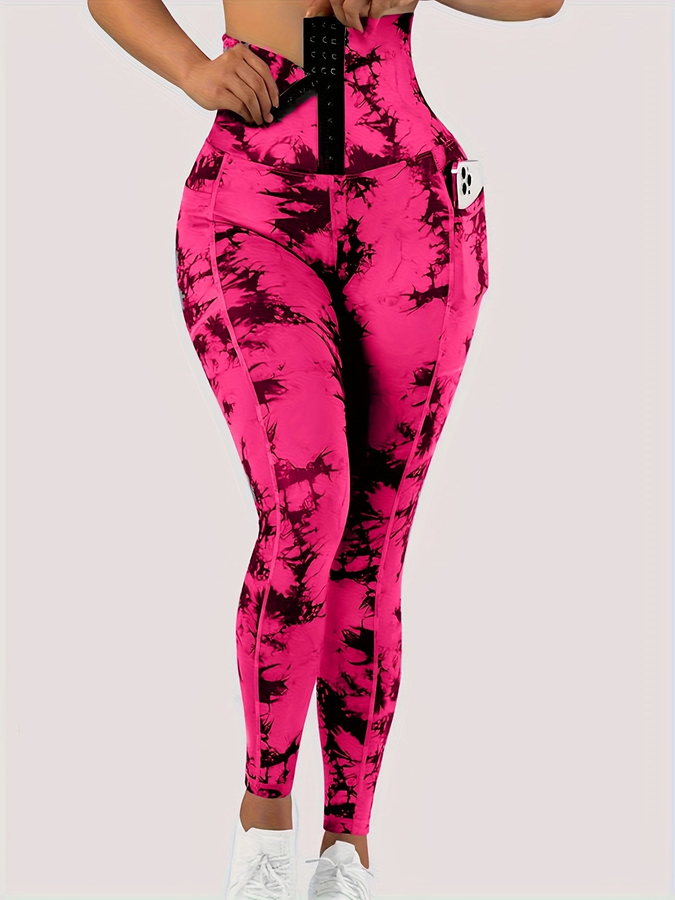 Tie Dye High Waist Yoga Leggings - Sculpting, Butt Lifting, Tummy Control, Moisture-Wicking, Four-Way Stretch Fitness Pants for Women - Wide Waistband, Comfortable, Sweat-Resistant, Perfect for Gym, Sports, Running, and Yoga