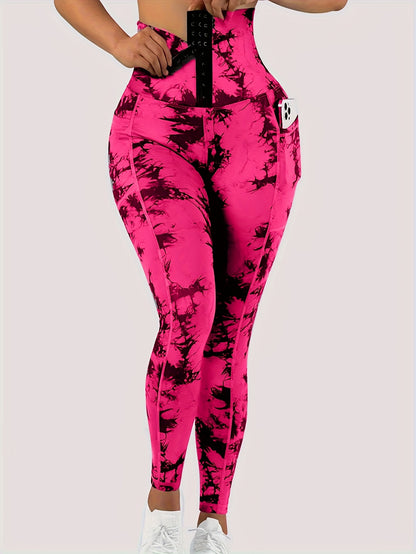 Tie Dye High Waist Yoga Leggings - Sculpting, Butt Lifting, Tummy Control, Moisture-Wicking, Four-Way Stretch Fitness Pants for Women - Wide Waistband, Comfortable, Sweat-Resistant, Perfect for Gym, Sports, Running, and Yoga