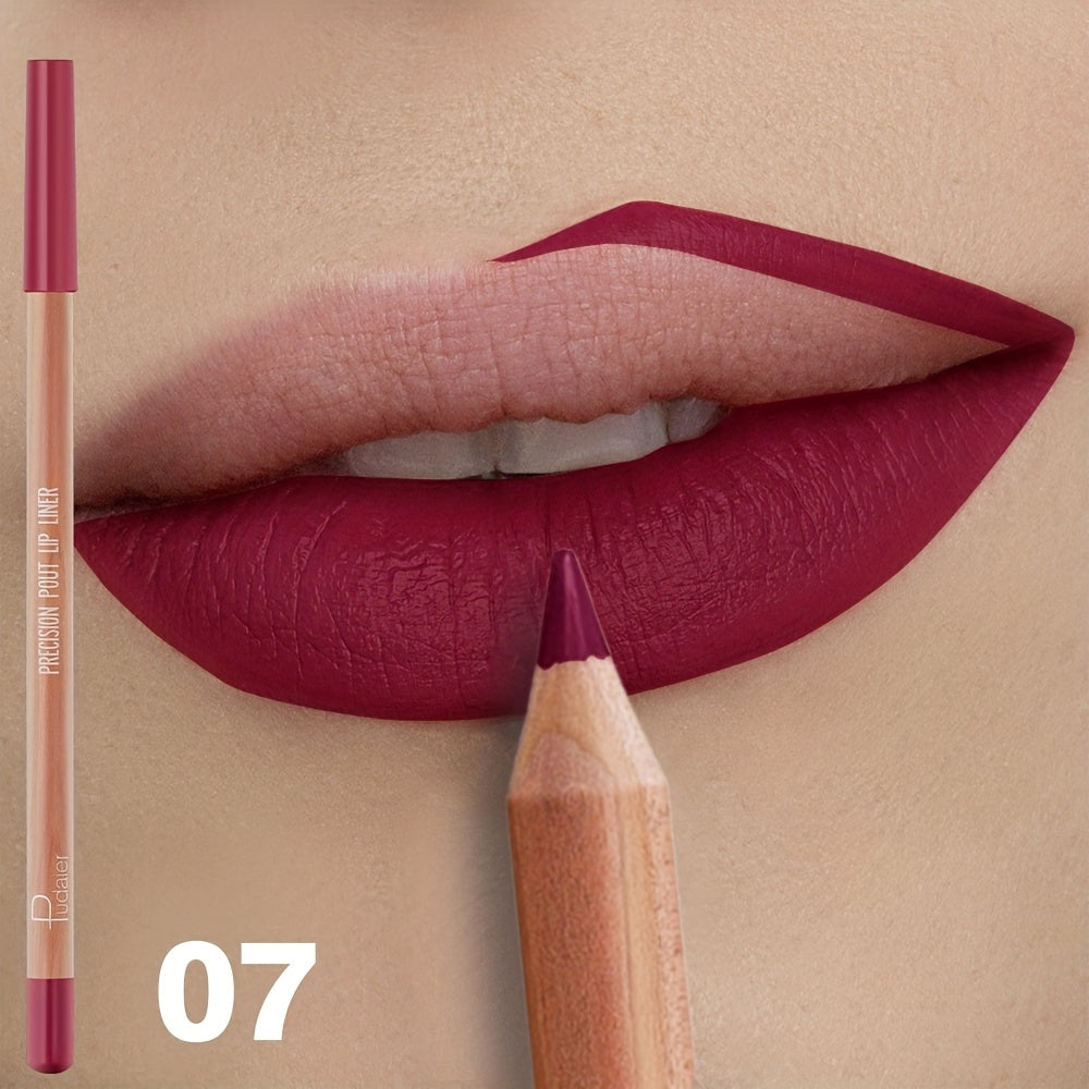1pc Matte Lipstick & Liner Pen, Waterproof, Long-Lasting, Non-Stick, Berry Shades for All Skin Types, Makeup Pencils for Women, Pudaier