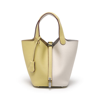 Head layer cowhide bucket bag women's leather high-end handbag