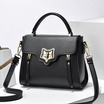 Luxury Leather Ladies Bags Fashion Rhinestones Commuter Handbag Ladies One-shoulder Messenger Bag Famous Tote Bag Sac A Main