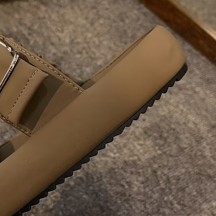 [New Style Thick Sole Slippers] New Style Thick Sole Slippers - Anti-slip Beach Slippers for Pregnant Women in Summer 2024 - Cool High-end One-Word Slippers