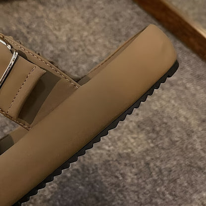 [New Style Thick Sole Slippers] New Style Thick Sole Slippers - Anti-slip Beach Slippers for Pregnant Women in Summer 2024 - Cool High-end One-Word Slippers