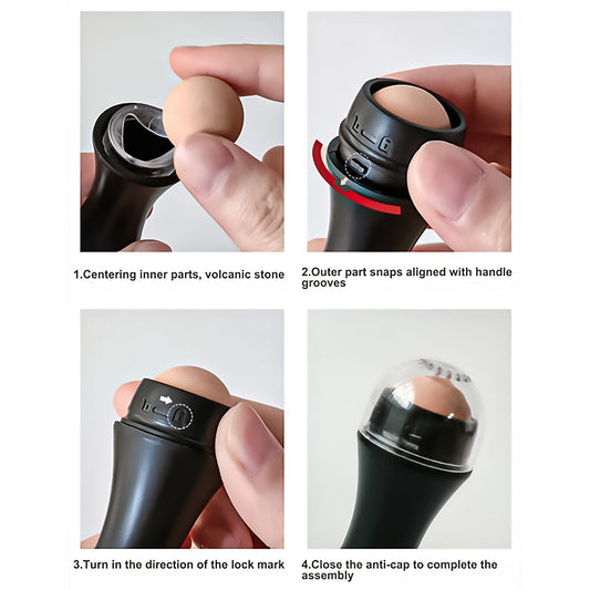 1pcs Face Oil Absorbing Roller Skin Care Tool Volcanic Stone Oil Absorber Washable Facial Oil Removing Care Skin Makeup Tool