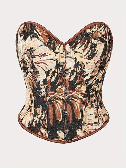 Lace Up Off Shoulder Non-Stretch Shaping Top, Women's Tight Bone Corset Top, Women's Activewear