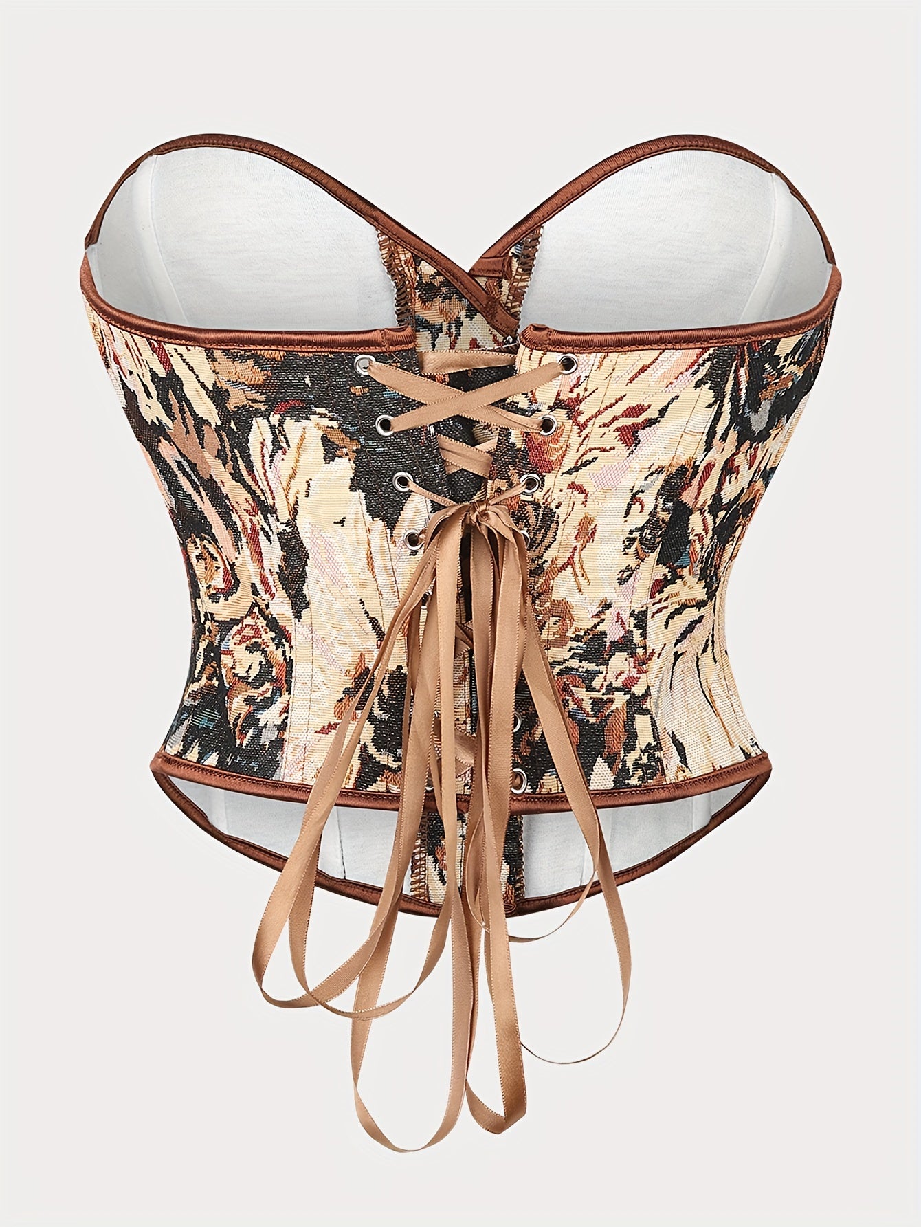 Lace Up Off Shoulder Non-Stretch Shaping Top, Women's Tight Bone Corset Top, Women's Activewear