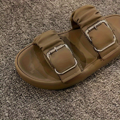 [New Style Thick Sole Slippers] New Style Thick Sole Slippers - Anti-slip Beach Slippers for Pregnant Women in Summer 2024 - Cool High-end One-Word Slippers