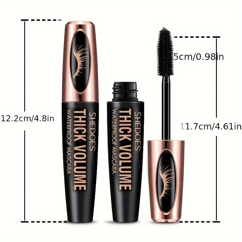 Thick & Voluminous 8D Fiber Lash Mascara - Waterproof, Curling & Lengthening Black Eyelash Extension Makeup Tool, Perfect Gift for Women