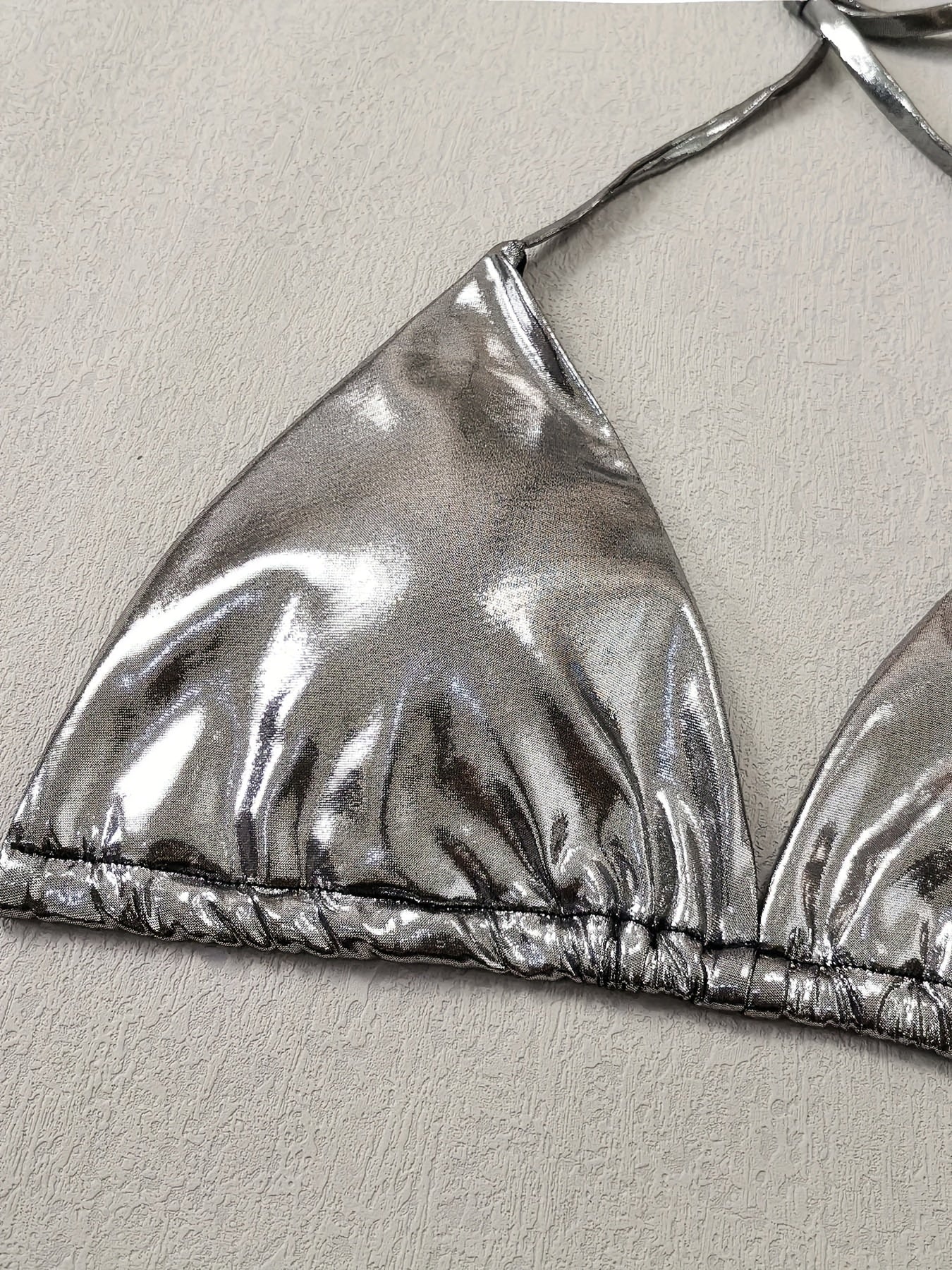 24 European and American Cross-border Bikini Set Sexy Slim Fit Glitter Fabric Nightclub Bikini Hot Selling