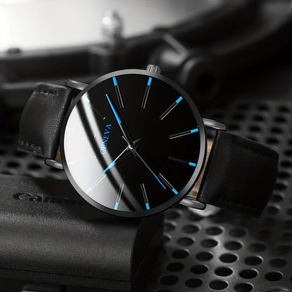 Elegant Men's Quartz Watch with Matching Bracelet and Necklace