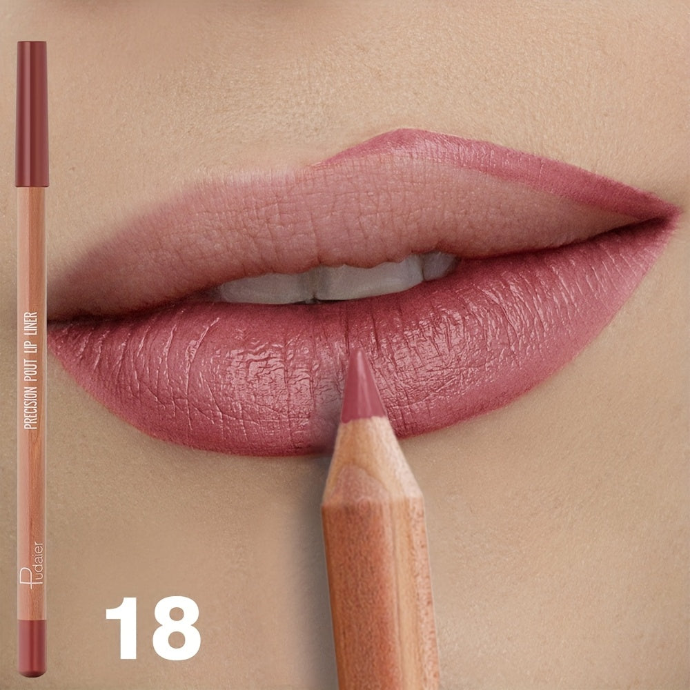 1pc Matte Lipstick & Liner Pen, Waterproof, Long-Lasting, Non-Stick, Berry Shades for All Skin Types, Makeup Pencils for Women, Pudaier