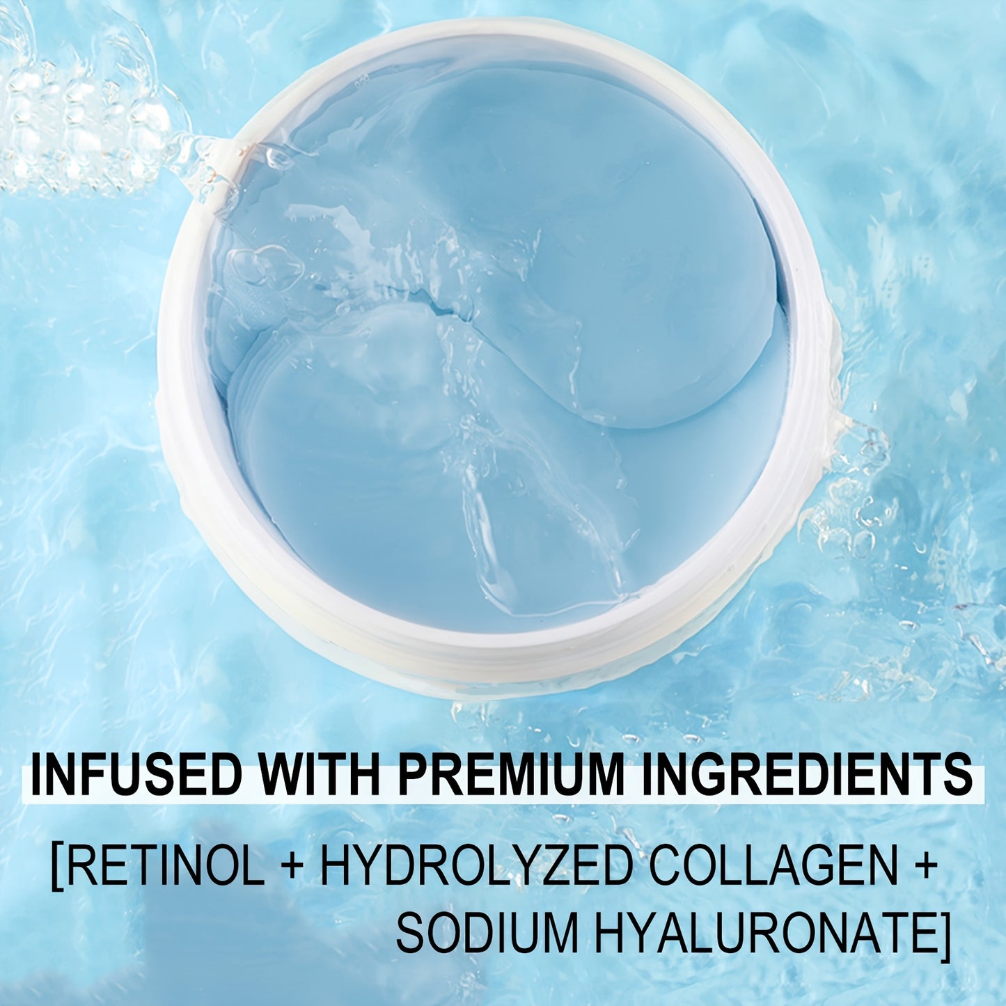 60pcs Xioimy Collagen & Retinol Under Eye Masks - Hypoallergenic Multi-Functional Gel Eye Patches for Tightening, Moisturizing & Firming - European Specialized Skincare for All Light Beige Types, Men & Women, Eye Patches Skin