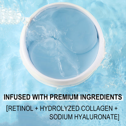 60pcs Xioimy Collagen & Retinol Under Eye Masks - Hypoallergenic Multi-Functional Gel Eye Patches for Tightening, Moisturizing & Firming - European Specialized Skincare for All Light Beige Types, Men & Women, Eye Patches Skin