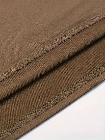 Elegant Solid Slip Lounge Dresses, Scoop Neck Bodycon Maxi Mermaid Dress, Women's Loungewear & Dresses