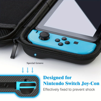 Waterproof Nintendo Switch Carry Case - Durable & Slim-Fit Hard Protection - Secure Storage for Console, Games, Accessories, and Controllers - Perfect for On-the-Go Gamers
