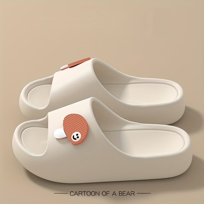 [Summer Slippers] Soft Summer Women's Cartoon Decorative Pillows, Non-Slip Slippers, Casual Shower Sandals
