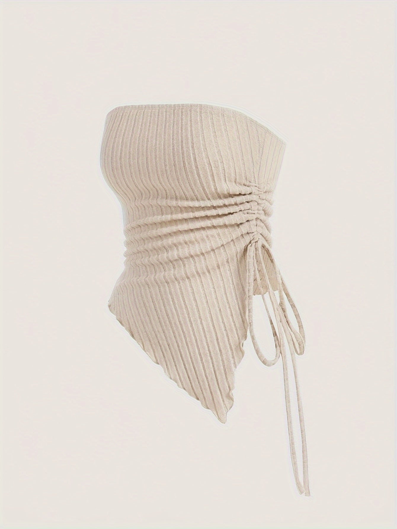 Siamese Cat Print Women's Drawstring Off-Shoulder Asymmetrical Hem Tank Top