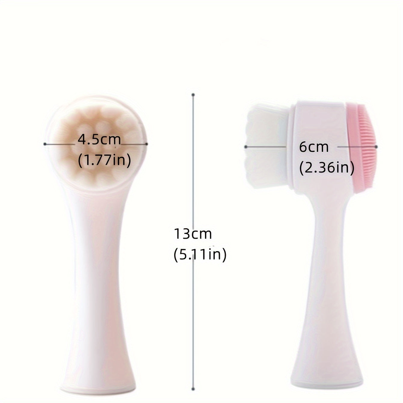 1pc multi-functional double-sided silicone cleaning surface and soft hair surface brush, cleansing brush and skin exfoliating scrub pore cleanser