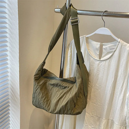 Pleated Dumpling Crossbody Bag