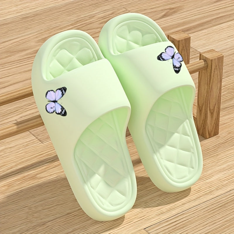 [Lightweight EVA Slippers] Soft Lightweight EVA Women's Slippers | Cute Butterfly Design, Non-Slip Indoor/Outdoor Summer Beach Sandals, Slip-On Comfort for Home, Casual & Formal Occasions, Beach Shoes