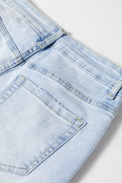 DEAR-LOVER Beau Blue Vintage Light Wash Distressed Flare Jeans