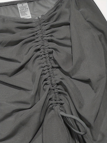 Flirty Ruffled 3-Piece Swimsuit Set - Ultra-Stretch Bikini with Adjustable Tie Back & Flowy Skirt Cover Up - Stylish Womens Swimwear for a Chic Beach Look