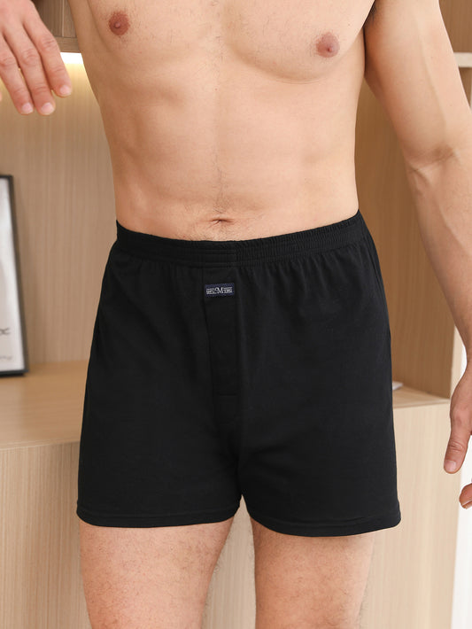 Men's Cotton Home Loose High Waist Deep Crotch Underwear Pajama Pants