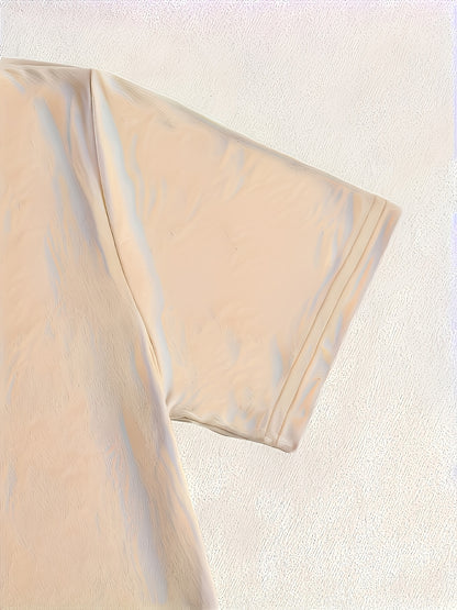 Ladies' New Spring And Summer Casual T-Shirt Dress Featuring The Words 'PARIS' And 'FRANCE' Along with a Print of The French Flag. This Short-Sleeved Dress Is Perfect for Casual Outings, Sleepwear, Loungewear, And Makes a Gre